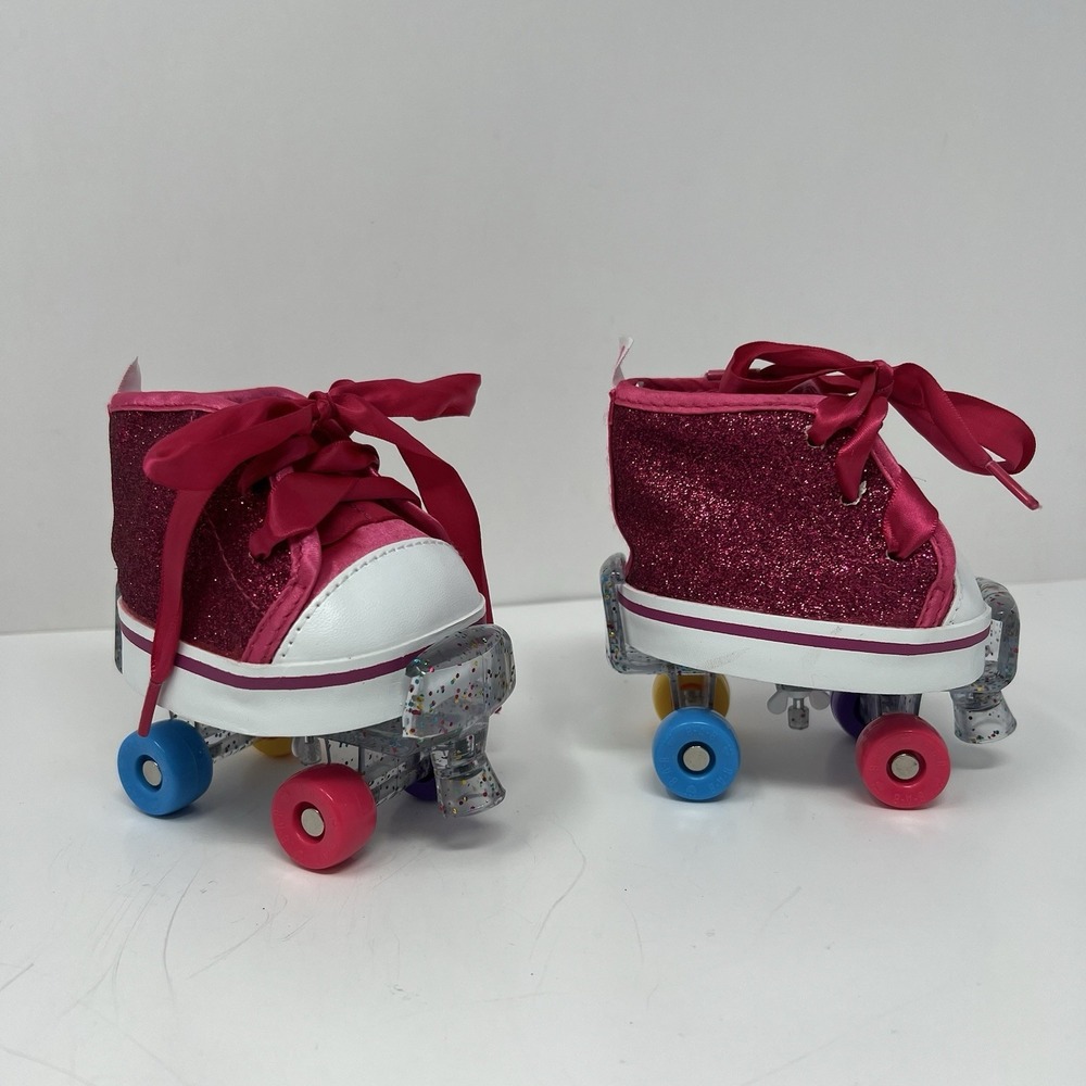 Build A Bear Roller Skates Pink Sparkle Shoes Accessory Activewear Sportwear